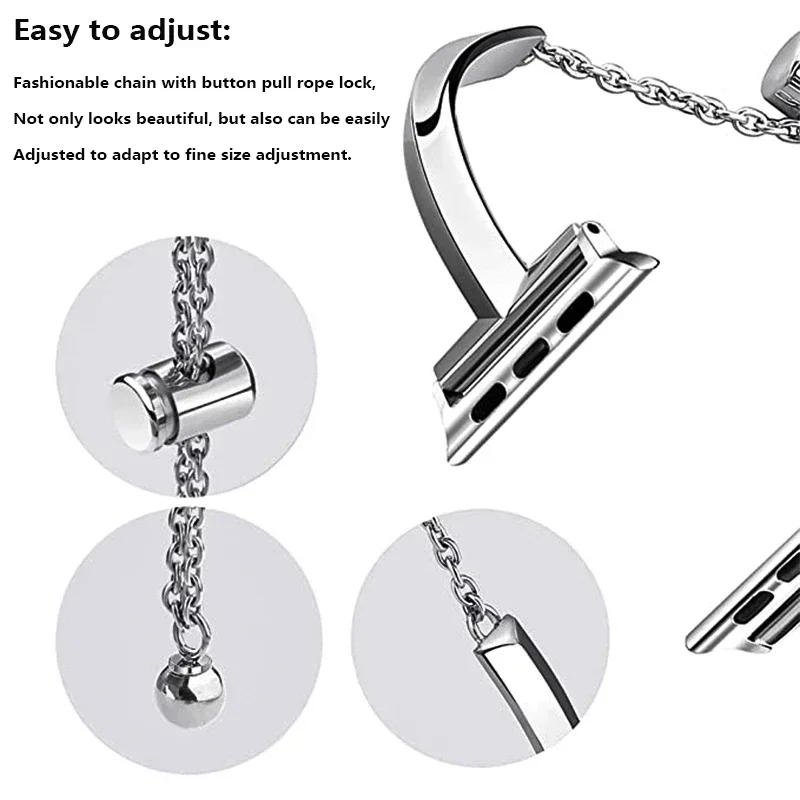 For Apple Watch Women's Metal Strap T-shaped Thin IWatch 910 Universal Bracelet Steel Bracelet IWatch Ultra 49mm44 40 42 38mm image 2
