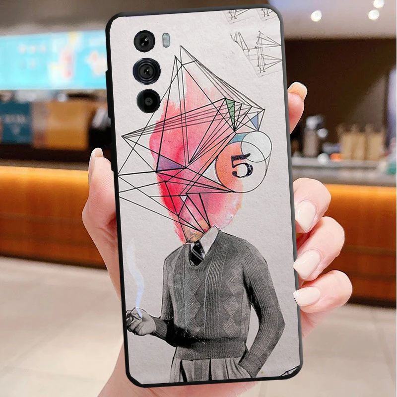 

Phone Case For Motorola Edge 50 40 Pro 60 50 40 30 Ultra Neo Fusion Moto G85 G72 G53 G54 G84 G13 G32 Weed Cigarette Smoking