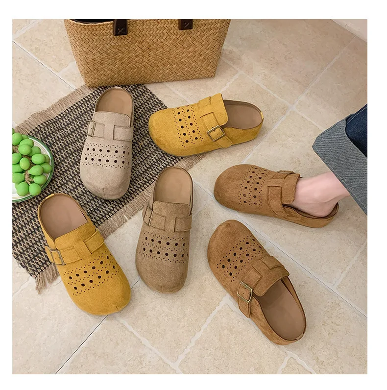 Modische neue Damen-Hausschuhe in Uni-Farben mit Löchern, Sommer-Neuheit, einfache, geschlossene Zehenpartie, dicke Sohle, bequeme Damen-Freizeitschuhe, Strand-Sandalen – Detail 10