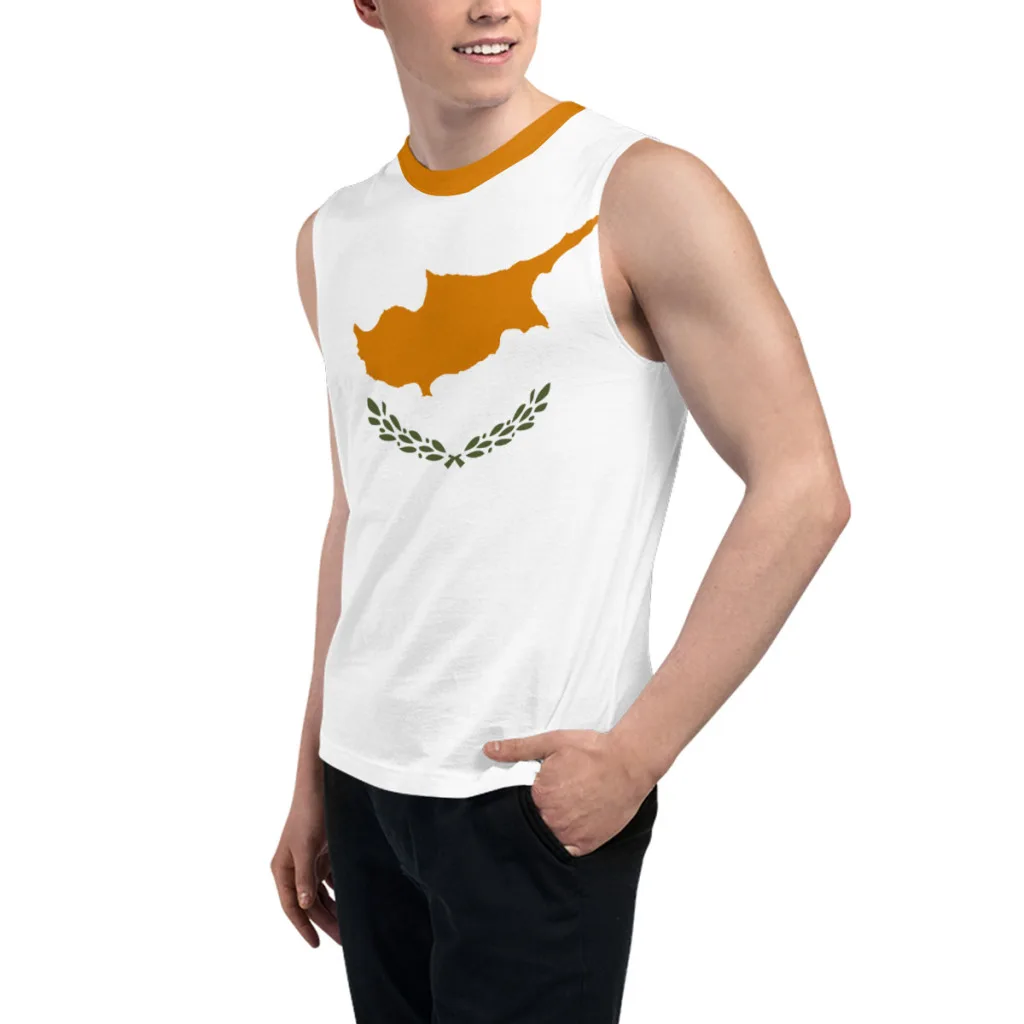 Sleeveless T-shirt Cyprus Flag 3D Men's Boys Tshirt Gyms Tank Tops Fitness Joggers Basketball Training Vest