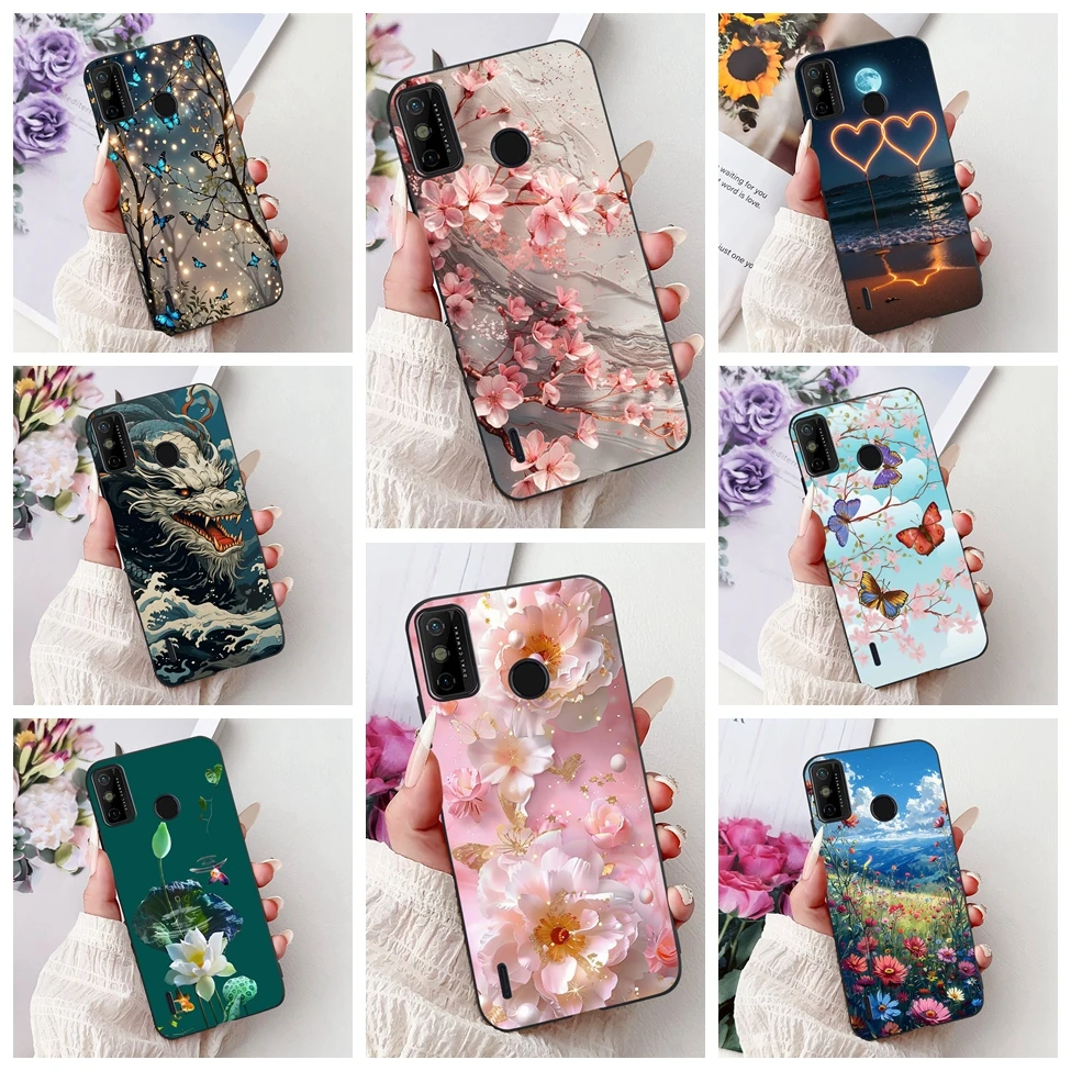 

For Tecno Spark 6 Go KE5j KE5k Case For Tecno Spark Go 2020 KE5S Cover Silicone Cute Fashion Flowers Funny Painted Back Cover
