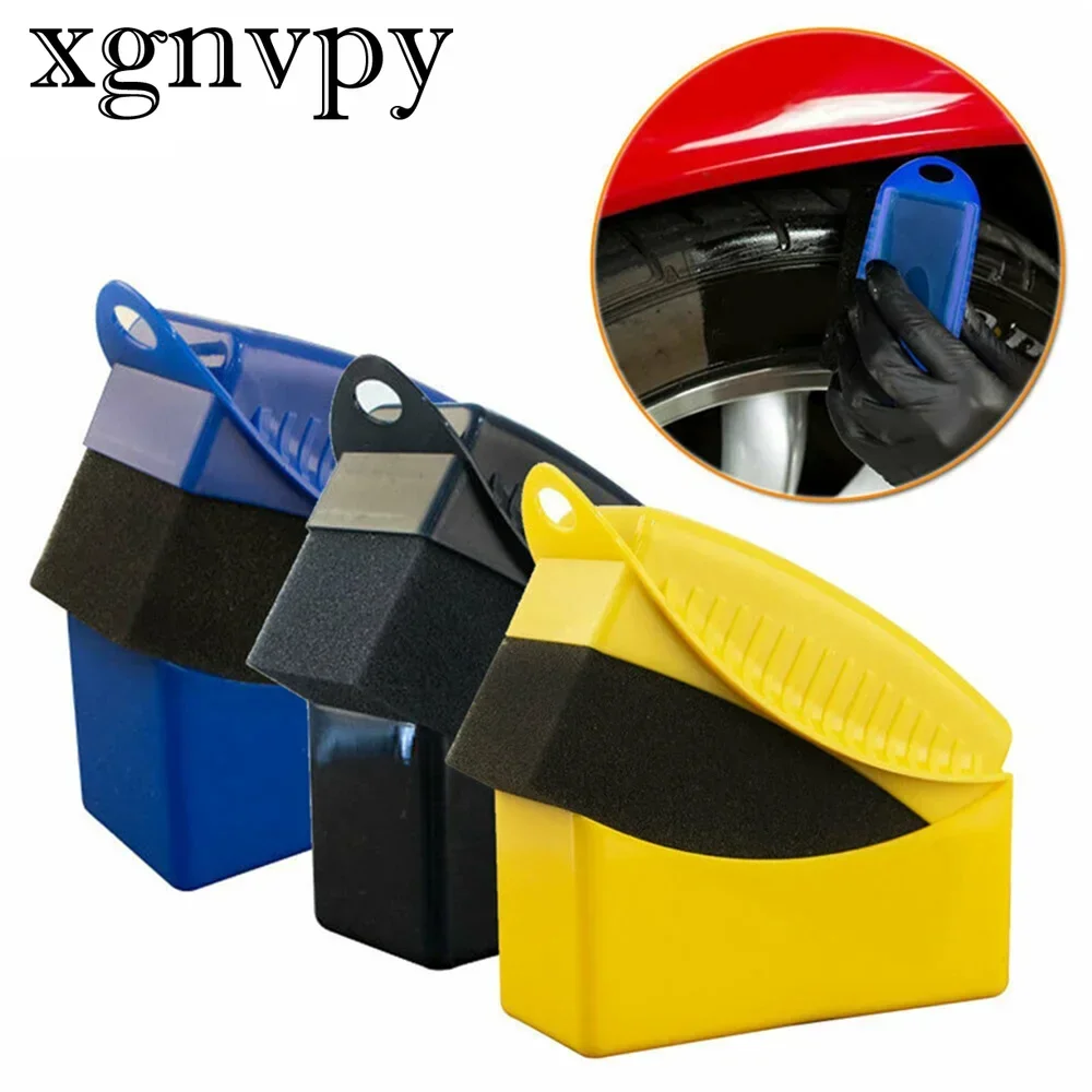 

Xgnvpy Car Wheel Polishing Waxing Sponge Brush With Cover ABS Washing Cleaning Tire Contour Dressing Applicator Pads Accessories