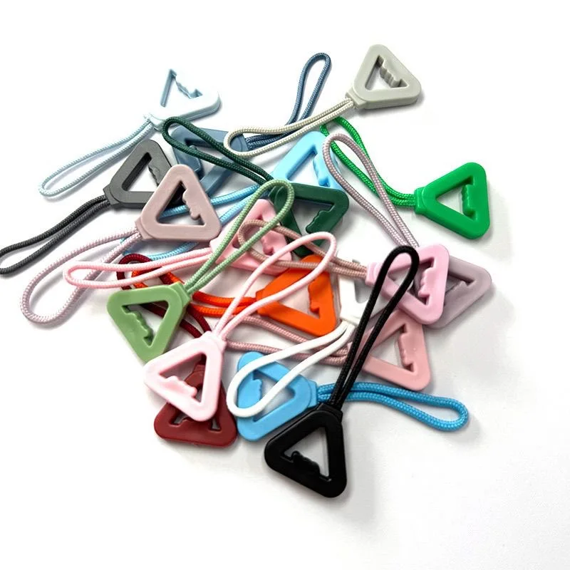 10 pcs zipper pullers clothing zipper pulls luggage and apparel TPU pull tabs Injection-molded PVC plastic drawstring stoppers