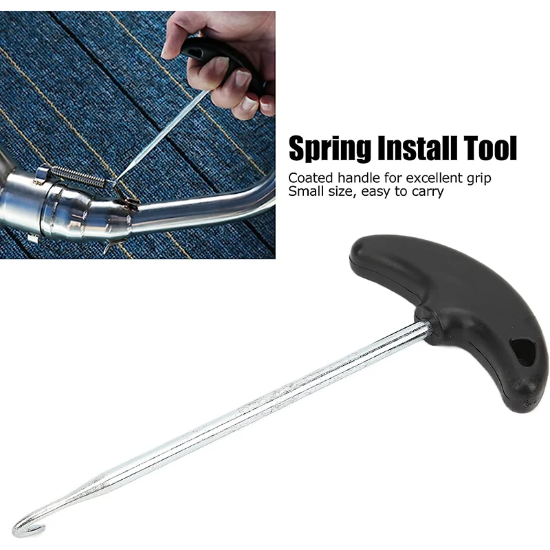 

Пружинный крючок для выхлопной трубы мотоцикла, пружинный крючок для выхлопной трубы мотоцикла, Т-образный съемник, монтажный инструмент для автомобилей и мотоциклов