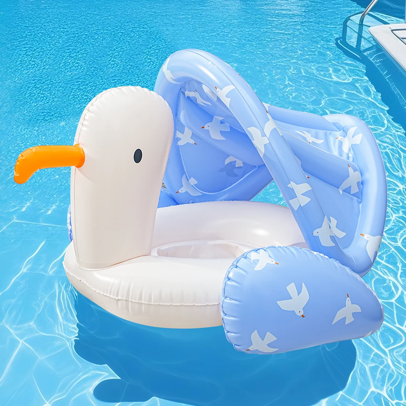Anneau de natation mouette, flotteurs de piscine d'été, aide à la natation sur la plage et la piscine, jouets de plage pour fête à la piscine, 1 pièce