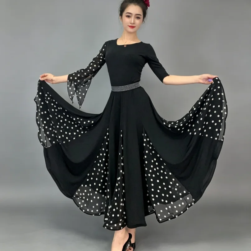 

Women's Modern Dance Skirt Big Swing Skirt Ballroom Dancing Social Dance Skirt Dance Practice Clothes Competition Clothes