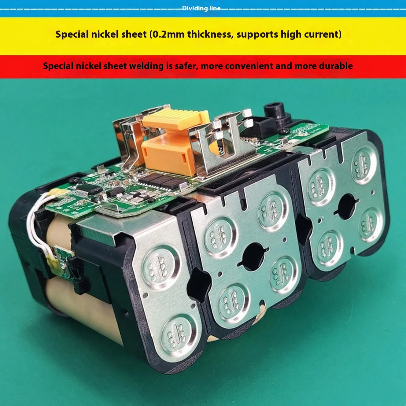 مجموعة حزام فولاذي مطلي بالنيكل BL1830 لموصل لحام البقعة لبطارية ليثيوم 18650 #1