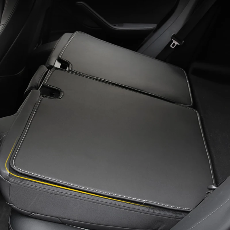 

Кожаный багажник автомобиля, задний сиденье, защитная крышка, защита спинки, противоударная накладка для Tesla Model 3 2017-2024, автоаксессуары