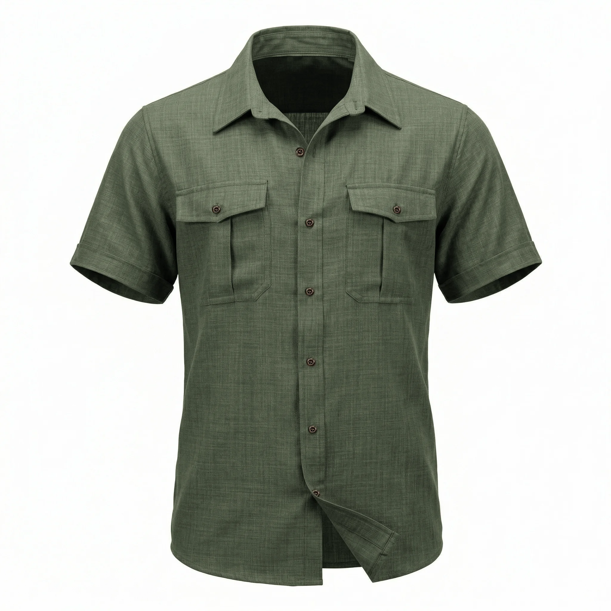 Ultra Thin Mens Summer Short Sleeve Shirt Casual Business Multi Pocket Outdoor Fishing Comfortable Lightweight Clothing Shirts