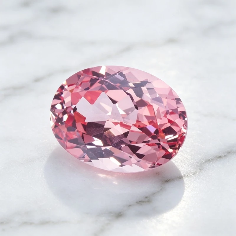 Hochwertige Laborgezüchtete Padparadscha-Edelsteine in Ovaler Form, Lotusrosa Charms für DIY-Ringe, Halsketten und Ohrringe, Wählbar mit Zertifikat – Detail 3