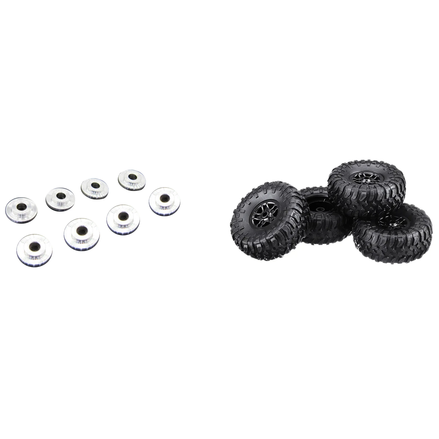 AA84 4Pcs RC Car Tires Tyre Wheel With 8Pcs Countersunk Umbrella Flat Head Round Head Screw Concave Conical Groove Washer