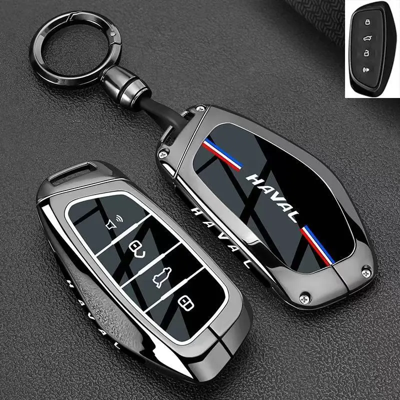 

Premium Zinc Alloy Key Cover Case for Haval H2/H2S Red Blue Badge/H6 Coupe/H4/H5/H7/Haval H8/H9 - Protective Key Fob Shell
