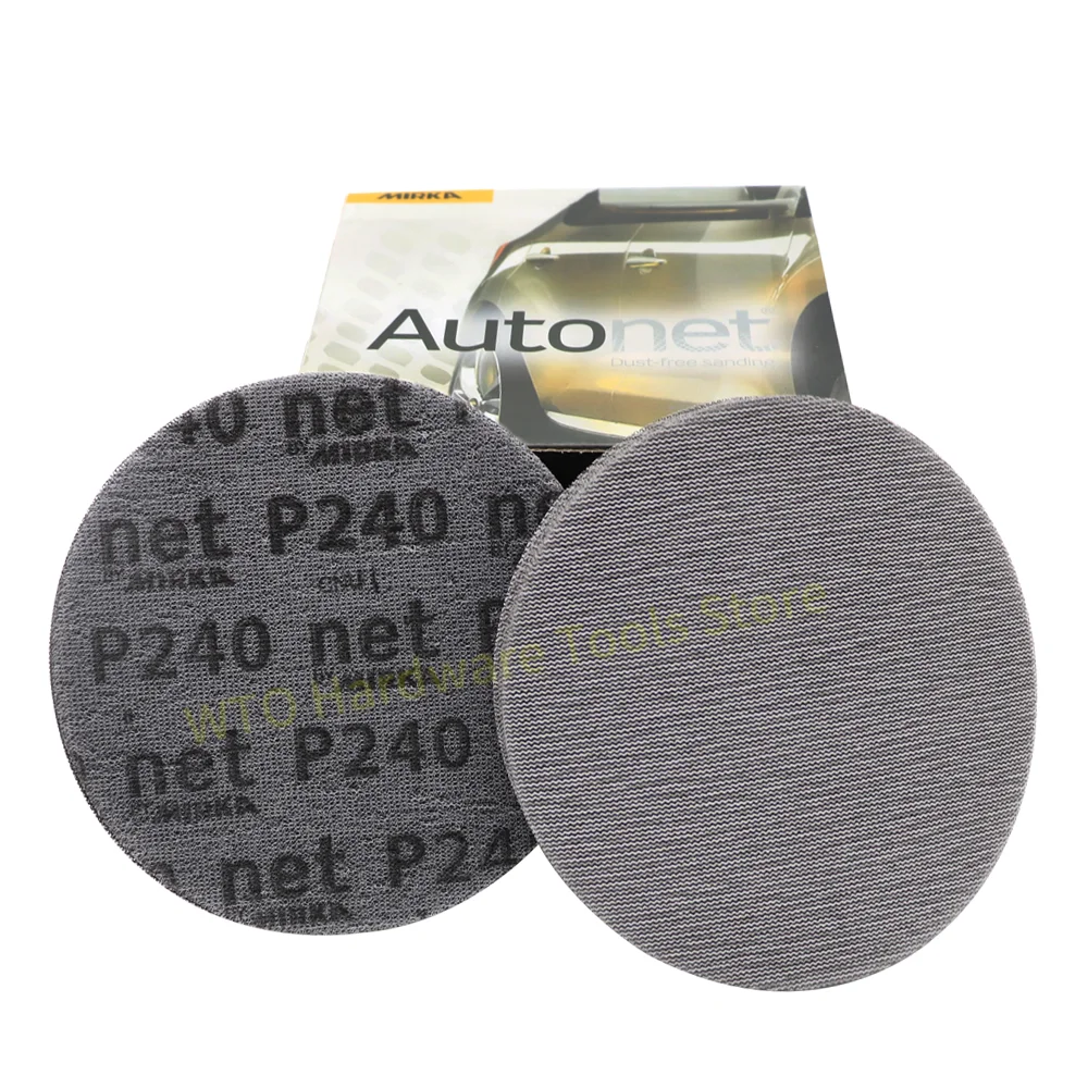 10PCS 6 Inch Abranet Mesh Sanding Discs Hook & Loop 150mm Mesh Grip Discs P80-P400 Grits for Polishing Car Putty Finishing