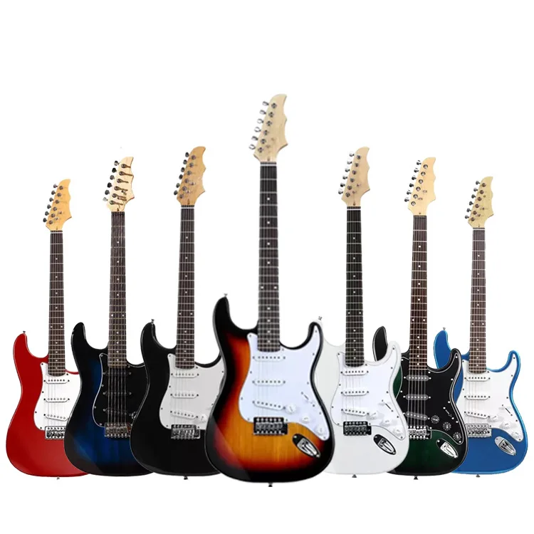 

Manufacturer Wholesale Cross-border Supply 39-inch Electric Guitar Spot Quick Delivery Beginner High-quality ST Electric Guitar