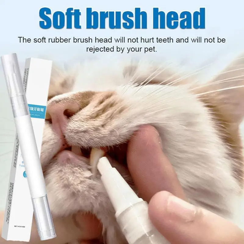 3ml Dog Toothbrush Pen Dog Tooth Cleaner Cleaning Pens Tooth Stones Remover Odorless Pet Teeth Repairing Tool For Puppy Kitten