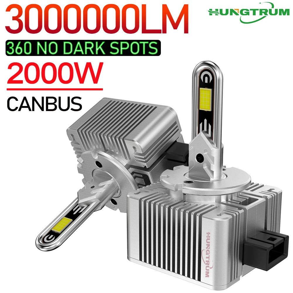 

Светодиодные лампы D1S D3S Super Bright LED CANBUS 1200W, высокая мощность, D2S D4S D1R D3R D2R D4R D8S, ксеноновые фары 6000K, улучшенный чип CSP