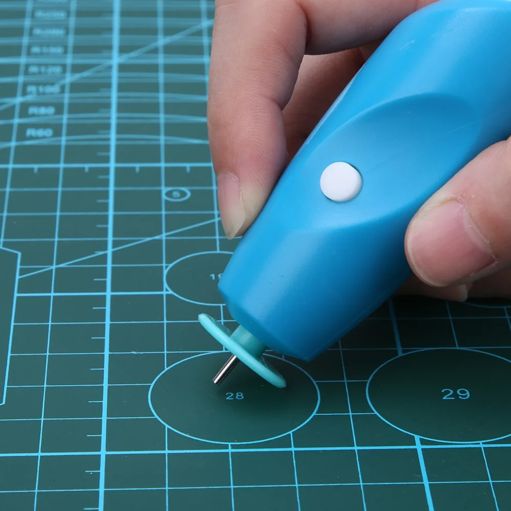 Lightweight Electric Quilling Pen Smooth Rotation Handheld Quilling Art Tool Blue With Support Plate Paper Winder
