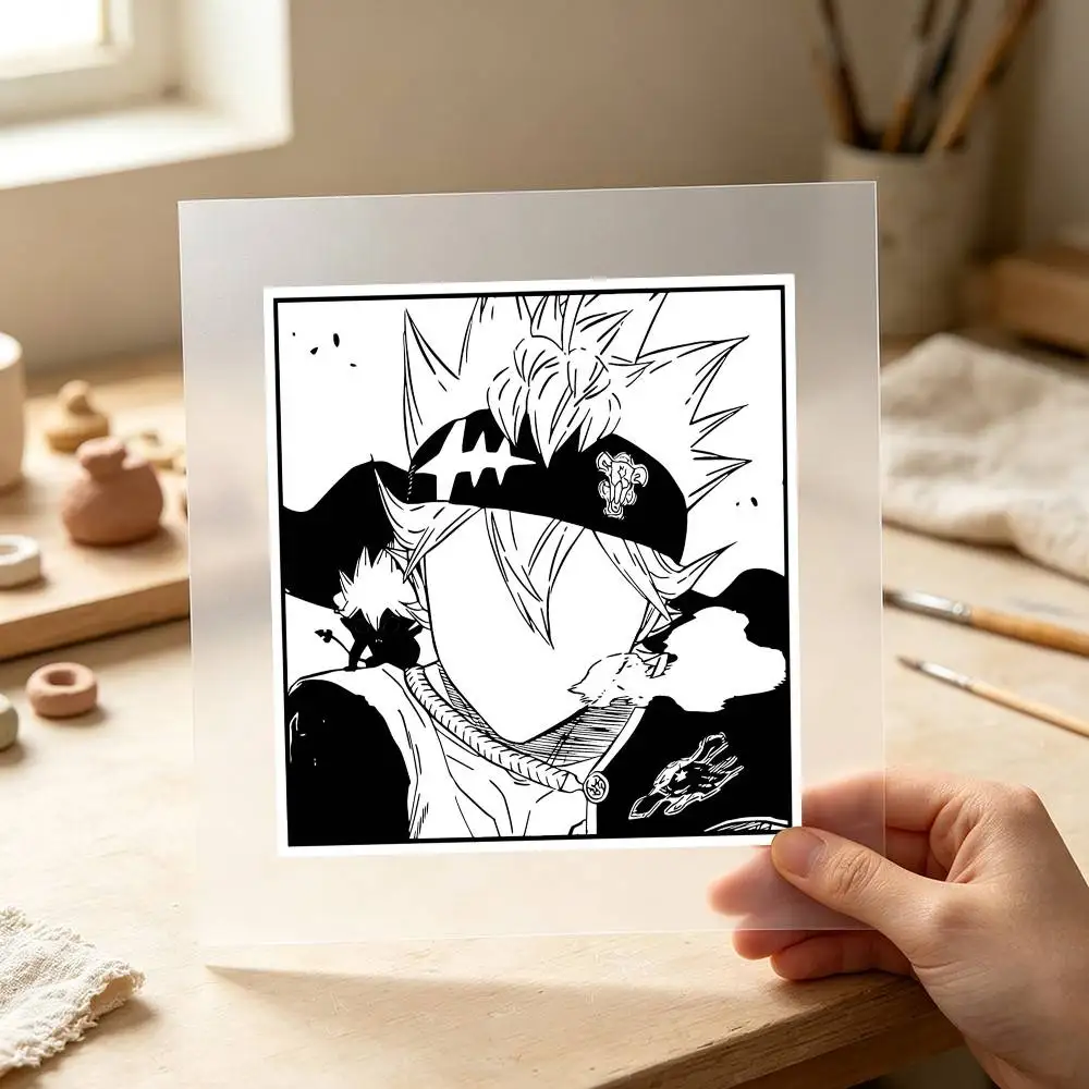 Anime Asta Minimalist Panel Waterproof Stickers For Decorating Car Windows Motorcycles And Computers.
