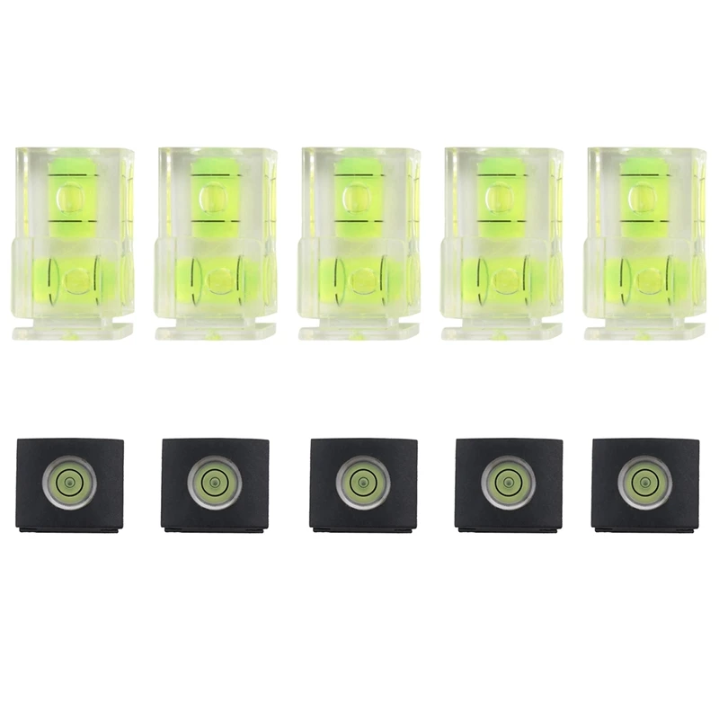 B62B 10 Pack Hot Shoe Bubble Level 2 Axis Camera Spirit Level Cover for DSLR for Canon for Nikon for Pentax Film Camera