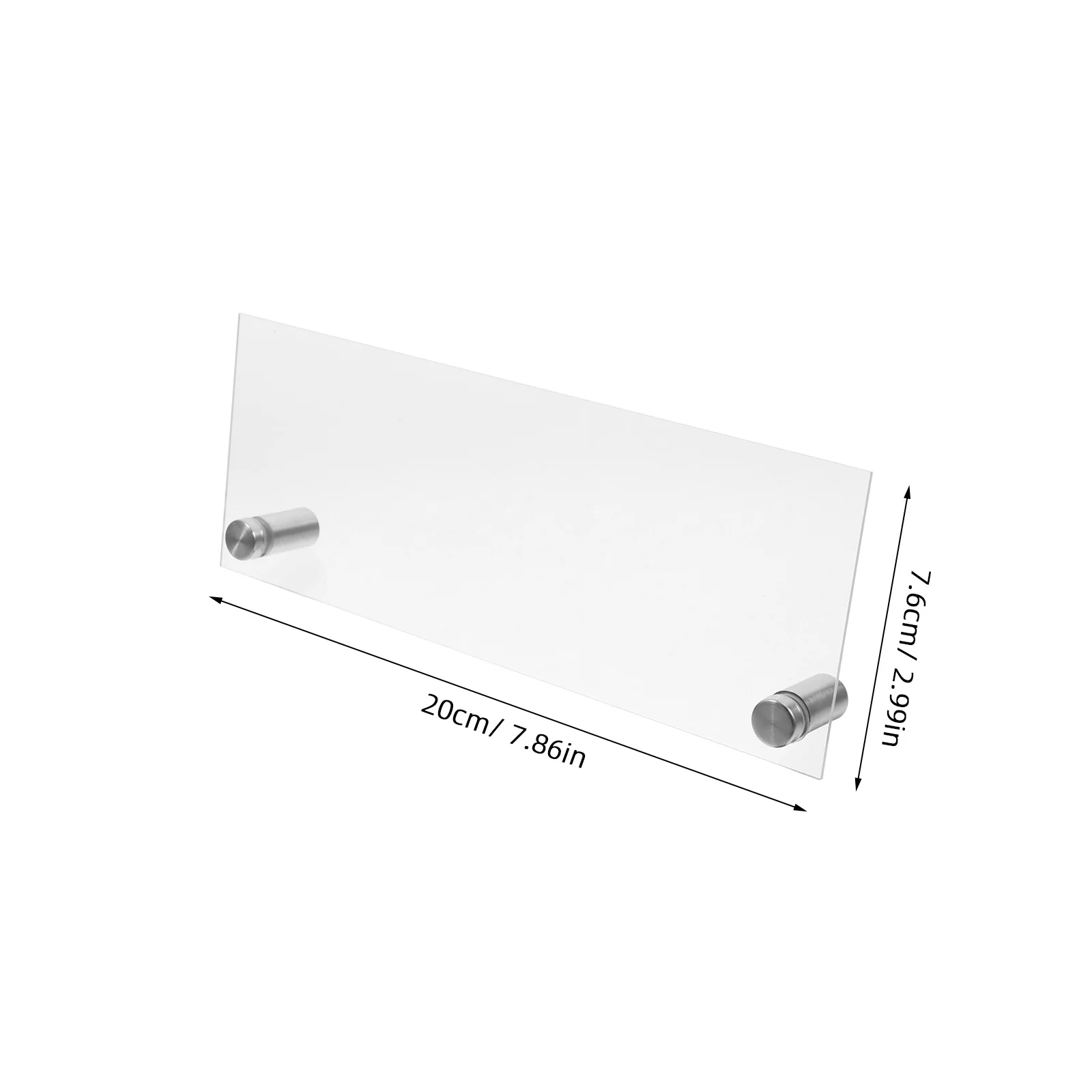 Plaque signalétique de bureau en acrylique, vierge transparente pour plaques signalétiques de bureau, étiquette nominative de bureau, fournitures de bureau, plaque signalétique transparente pour