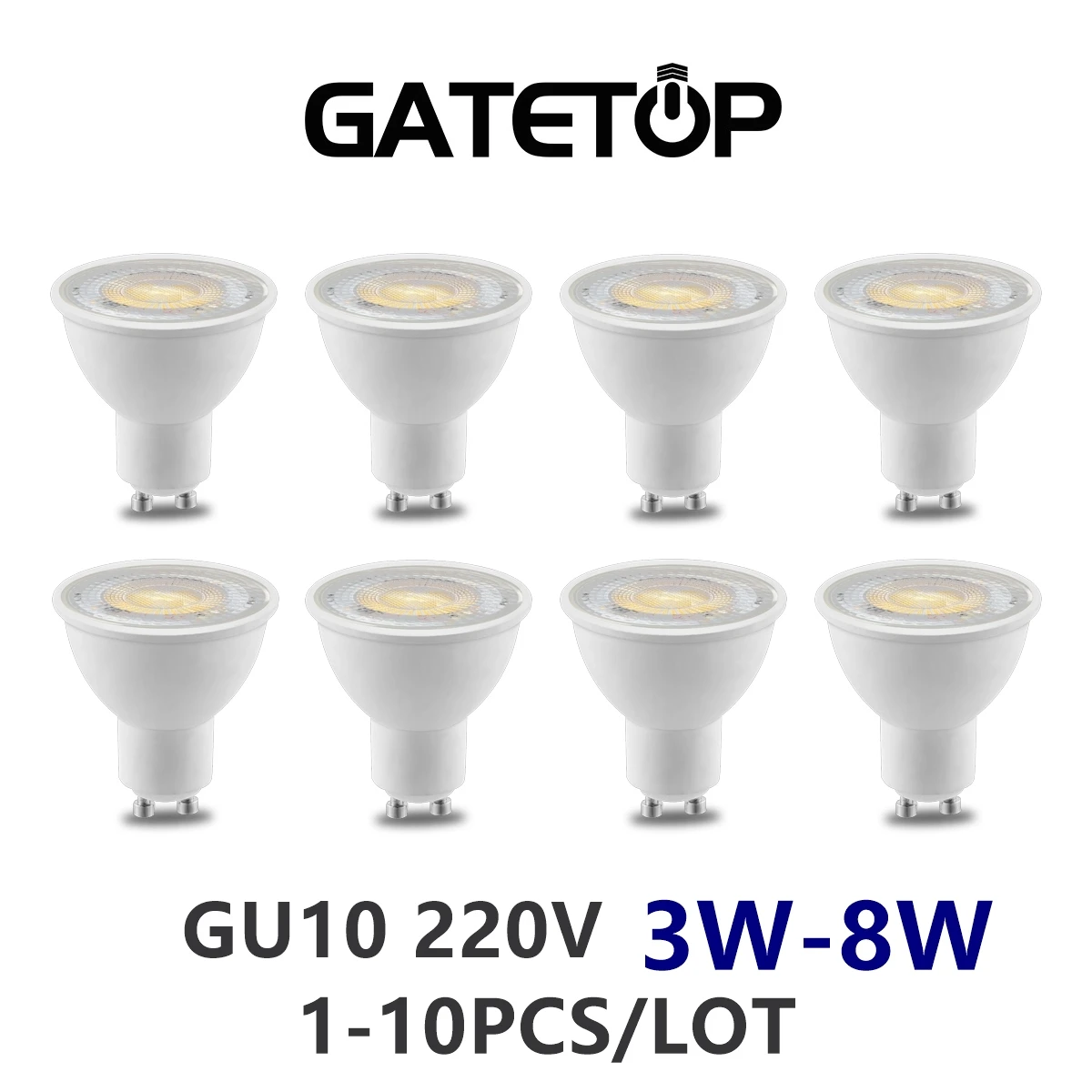 

LED spotlight 38 degrees GU10 220V ultra high lumen warm white light is suitable for down lamp kitchen bathroom living room stud