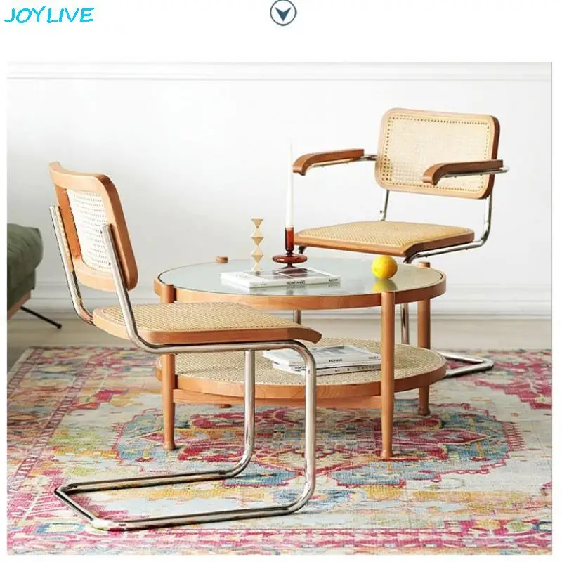 JOYLIVE sedia Vintage in Rattan sedia in legno massello per uso domestico poltrona per ristorante Cafe tavolo da pranzo e sedie uso domestico 2022