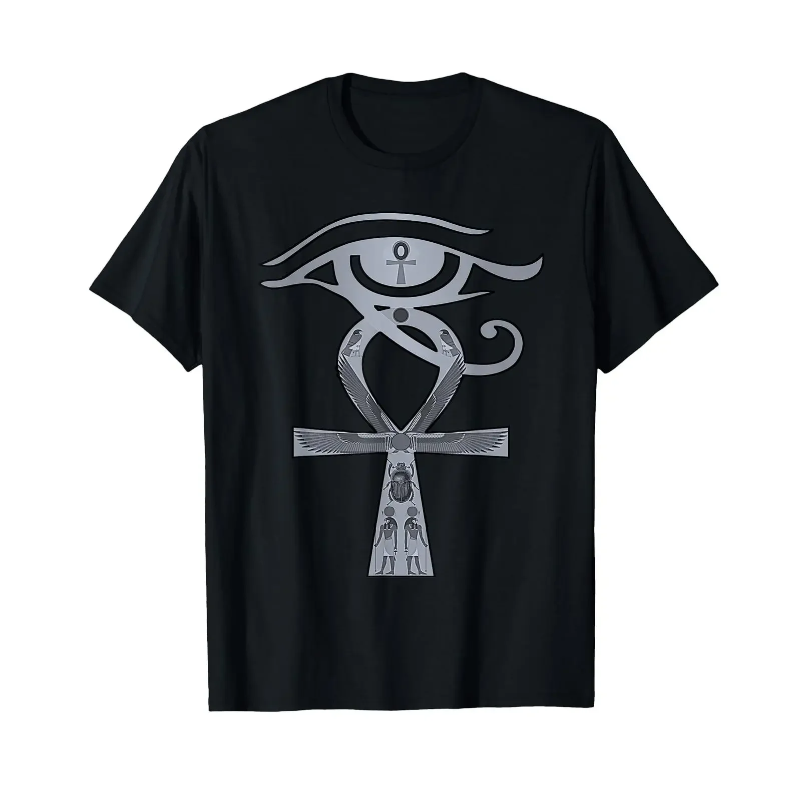 Ancient Egypt Egyptian God Horus Ankh T Shirt vintage Washed Breathable fashion Stretched designer clothes graphic