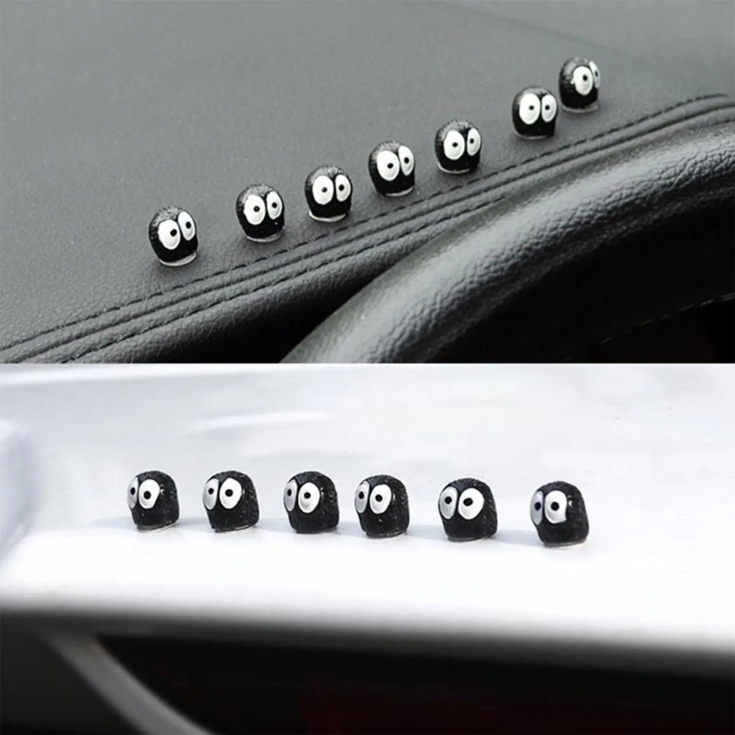 10PC Cute Soot Sprites - Car Rearview Mirror Accessories for Car Interior Decoration Dashboard Car Ornament Funny Gifts