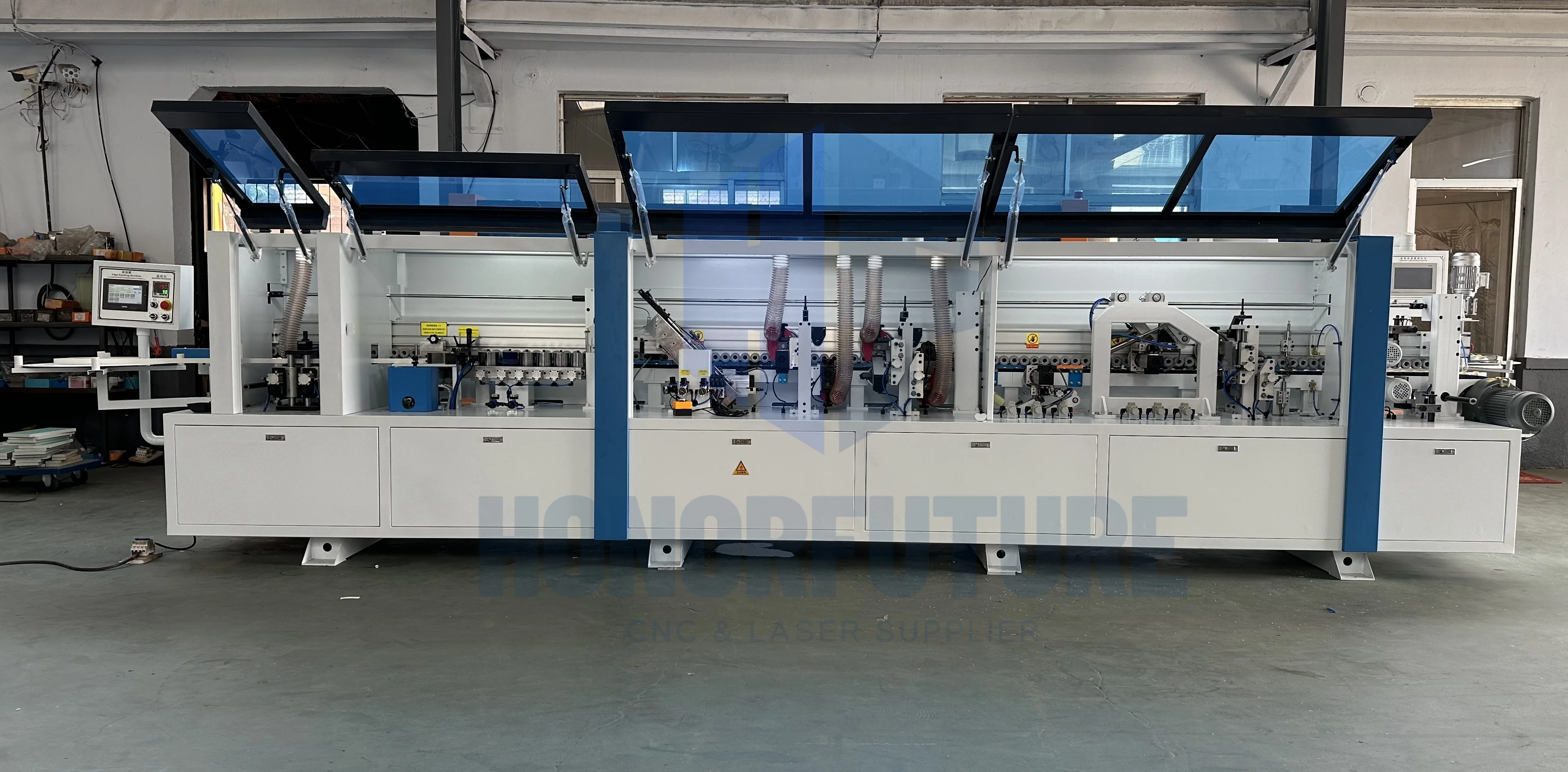 High-End Automatic Edge Banding Machine Edge Bander With Pur EVA Glue Pot For Cabinet And Door