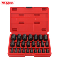 Hi-Spec 25PCS  Damaged Screw Extractor Drill Stripped Screw Extractor Remover Set single head Broken Screw Bolt Demolition Tools
