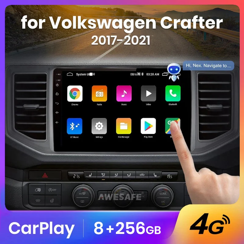 AWESAFE Wireless CarPlay Autoradio for VW Volkswagen Crafter 2017-2021  Car Radio Multimedia Player Android Auto Stereo GPS