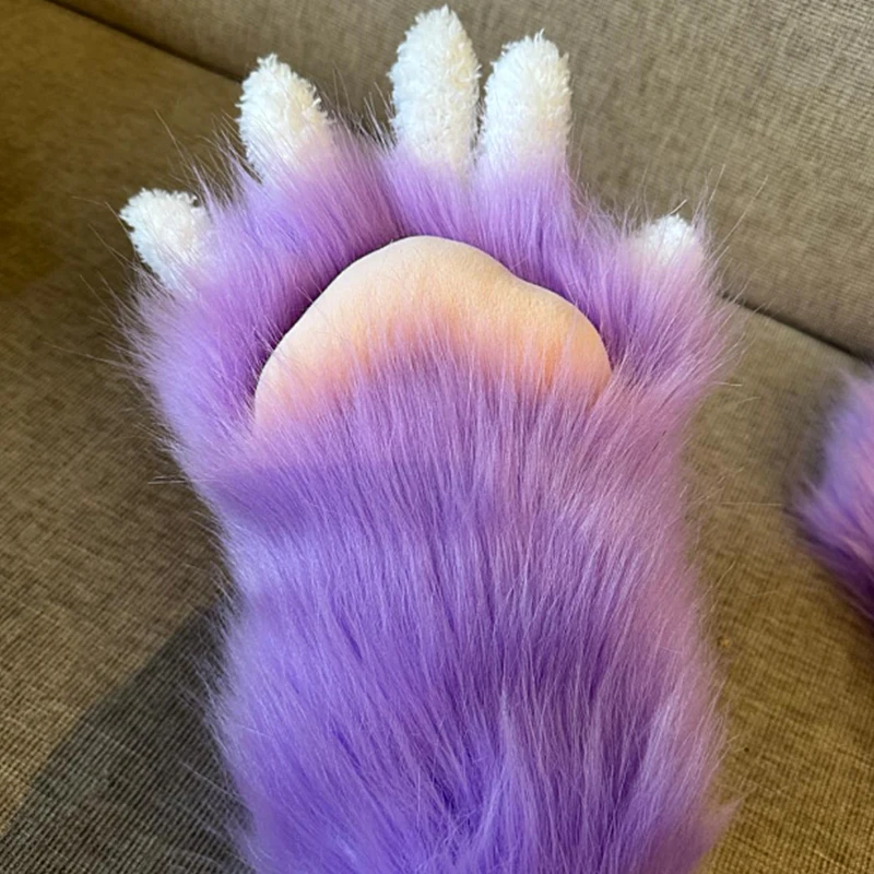 Handmade Furry Paw Gloves Cosplay Costumes Cat Sheep Claw Rabbit Fursuit Animal Claw Cute Furry Animal Claw Cat Claw Gloves