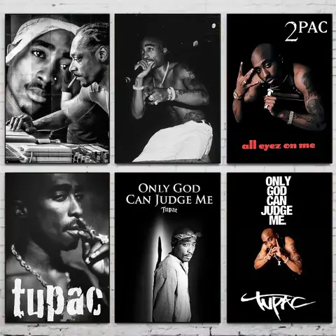 Póster de Rap Legend 2PAC, impresión estética minimalista, pintura en lienzo para sala de estar, decoración moderna del hogar
