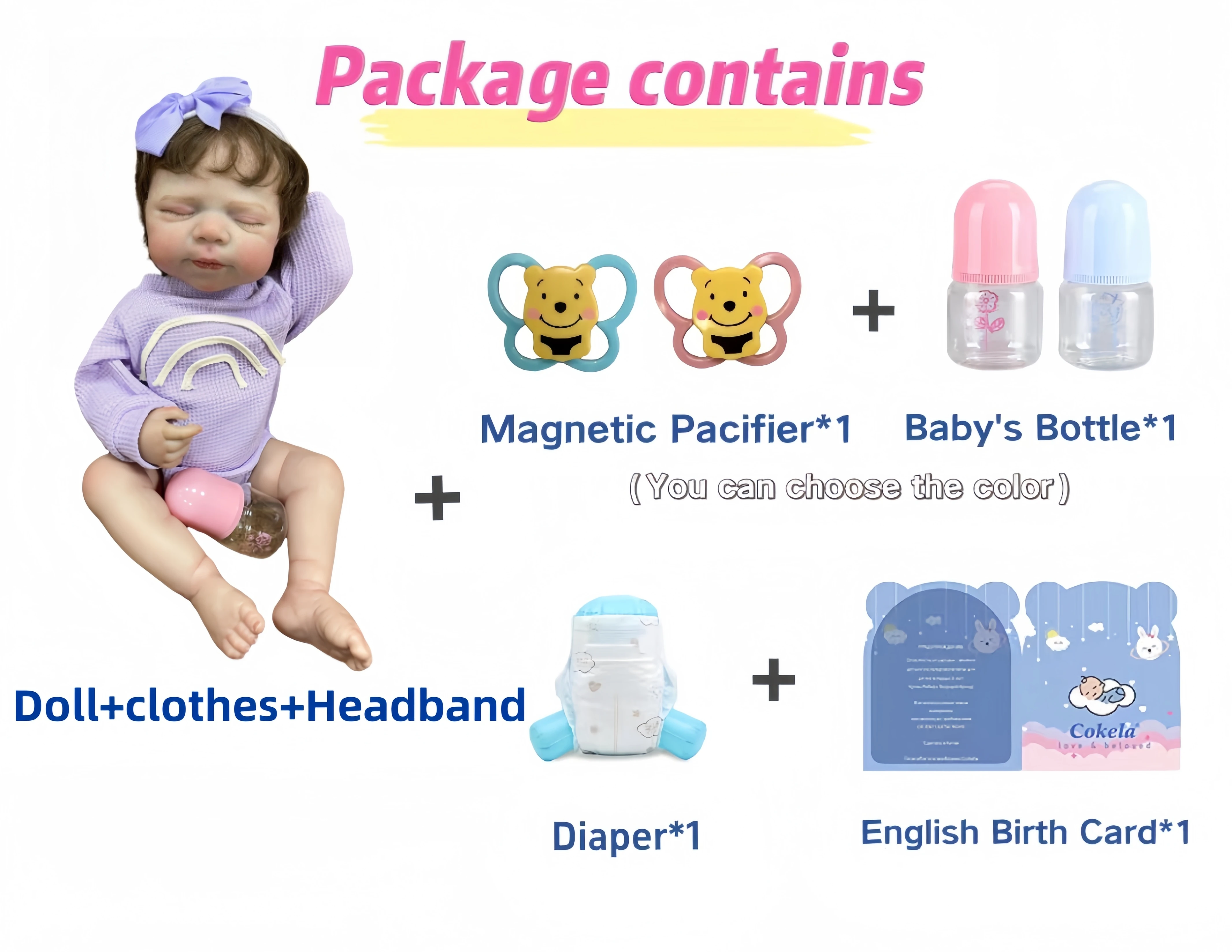 Wholesale Cokela Painted High Color 20Inch Silicon Kids Baby Soft Cotton 50Cm Silicone Kids Toddler Reborn Dolls Kits