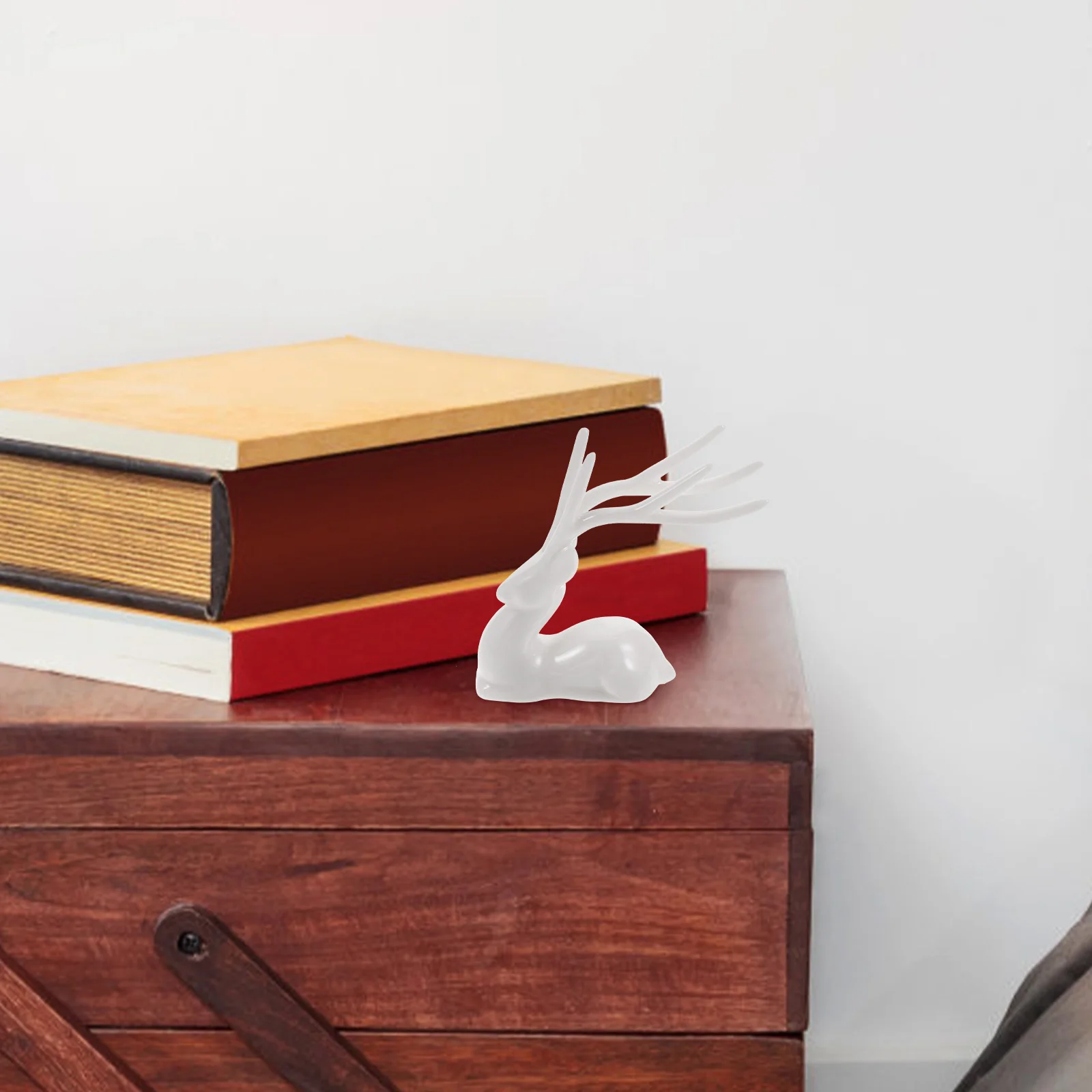 

Ceramic Elk Statue Small Animal Sculpture Desk Ornament Home Decorations for Living Room Christmas Reindeer