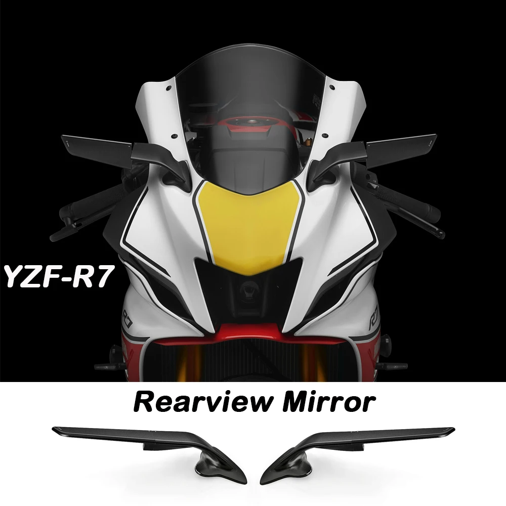 

For YAMAHA YZF-R7 R7 2021-2024 Mirrors Stealth Mirrors Sports Winglets Mirror Kits Adjustable Mirrors R7 Motorcycle Wing Mirrors