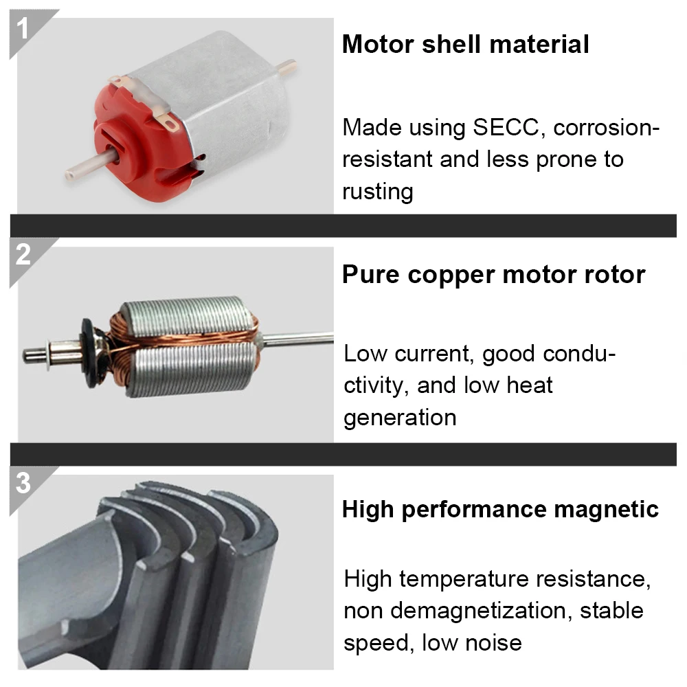 F130 Double Shaft Output DC Motor 2-24V 5000-10000RPM Vibration Micro Motor for DIY Toys Bubble Machine Hair Curler