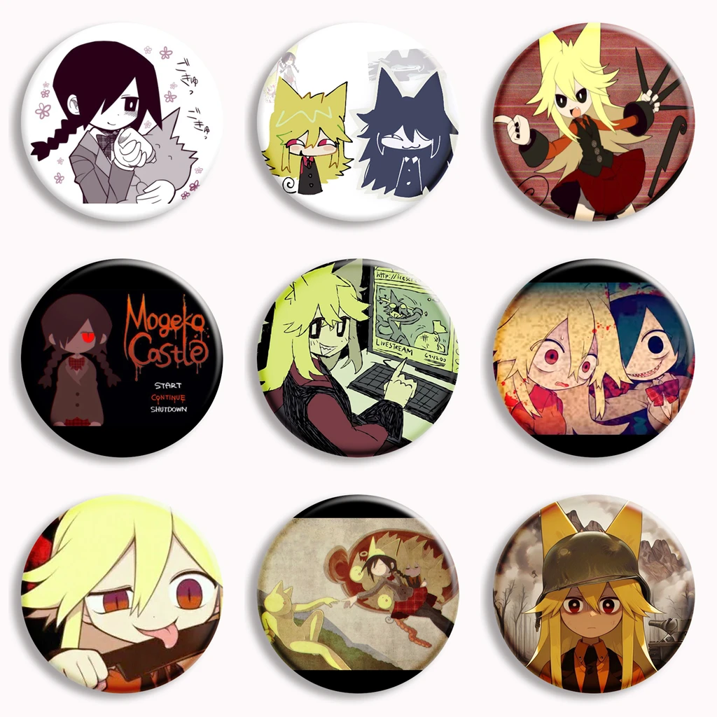 Mogeko Castle Anime Soft Button Pin Funamusea General Hashasky's Great Adventure Brooch Badge Moge-ko Bag Decor Gamer Collect