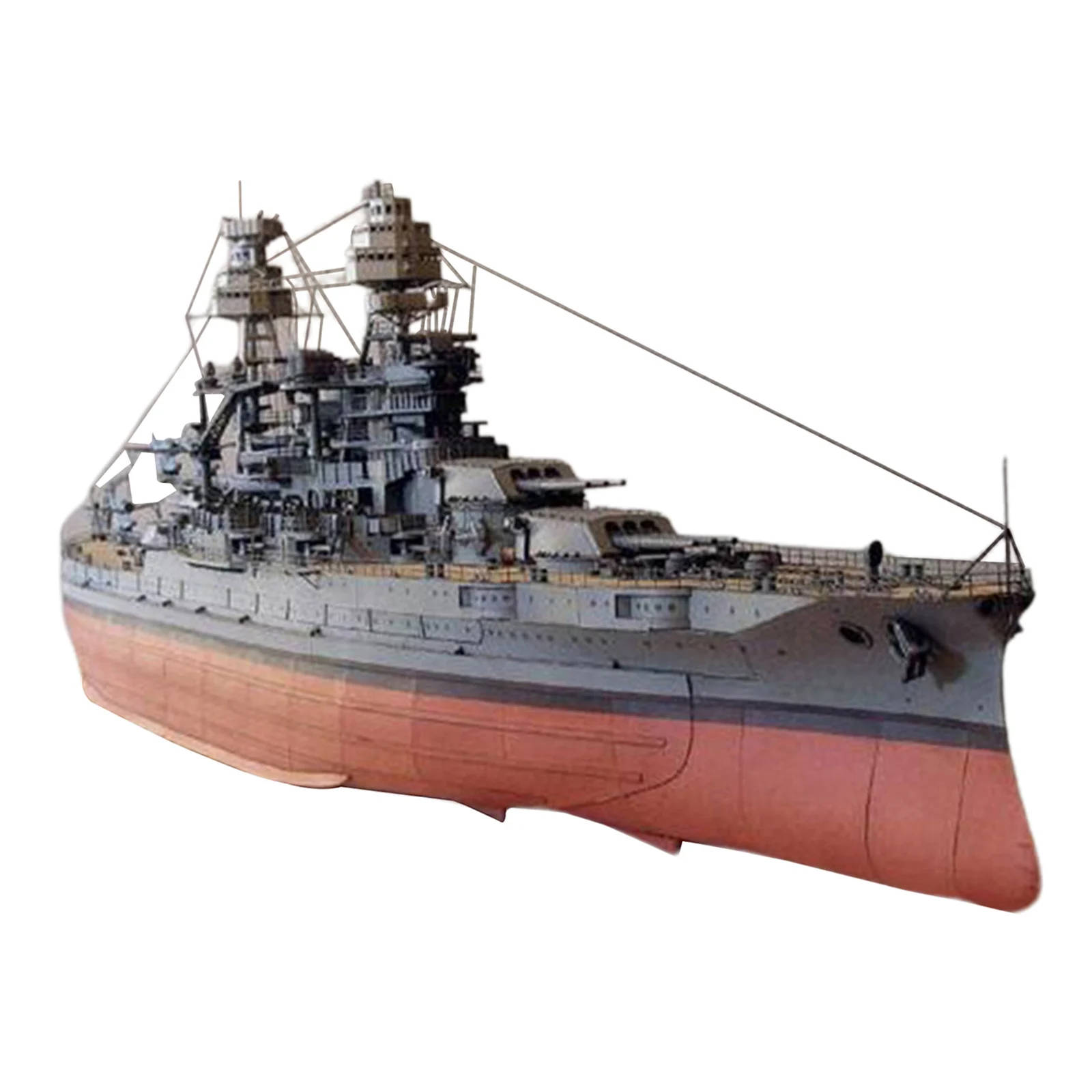 Kit de modelo de papel de navio da Marinha dos EUA requintado feito à mão decoração de escritório colecionável