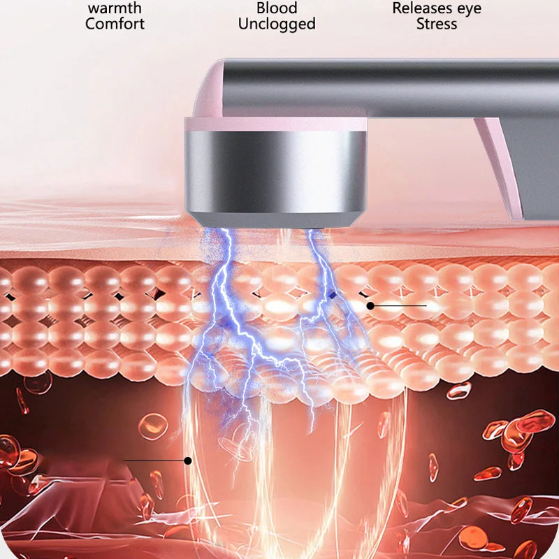 Oogschoonheidsinstrument Heet kompres Oogcrème Informeerd in oogmassage Lifting Aanscherping Anti-aging schoonheidsapparaat EMS