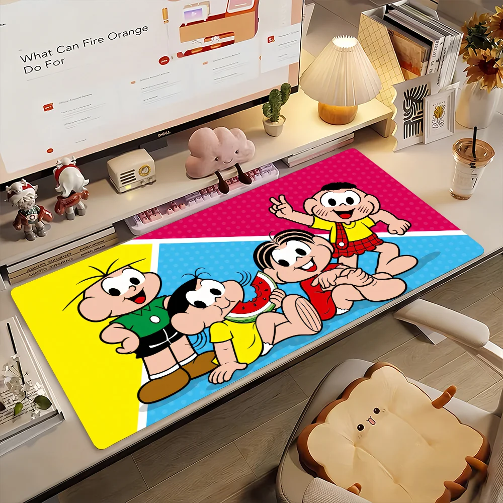 

Коврик для мыши с мультяшным рисунком T-Turma da M-Monica-S, нескользящий, резиновый, для геймеров, балансирующий, компьютерный коврик, декоративный настольный коврик, для ноутбука, офисный, большой