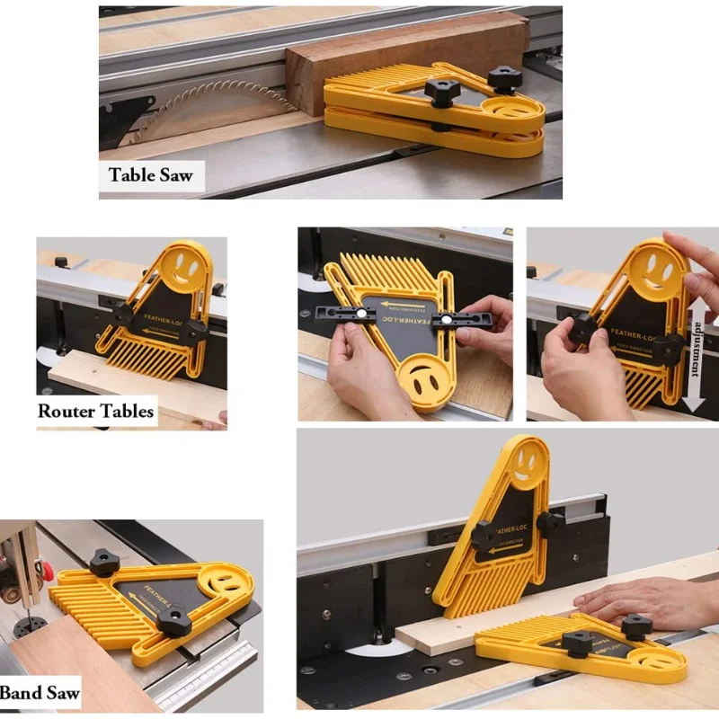 Double Feather Board 2-Piece Adjustable Feather Board, Suitable For Table Saw Band Saw Fence Router Table And Table Saw Fence