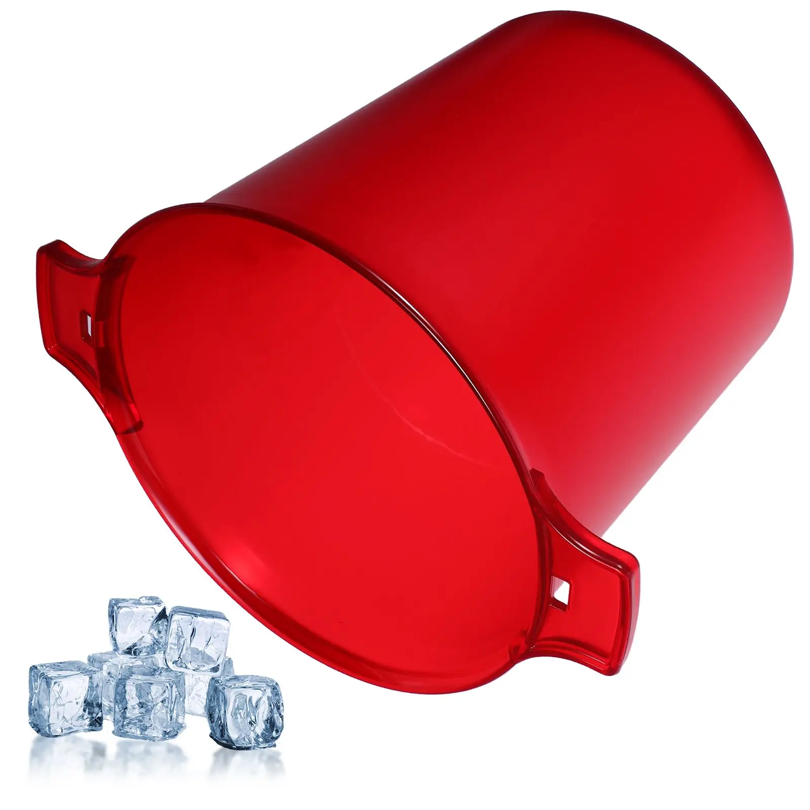 

Double-eared Ice Bucket Plastic Buckets for Parties Frosted Chiller Holder Bottle PC Drinks