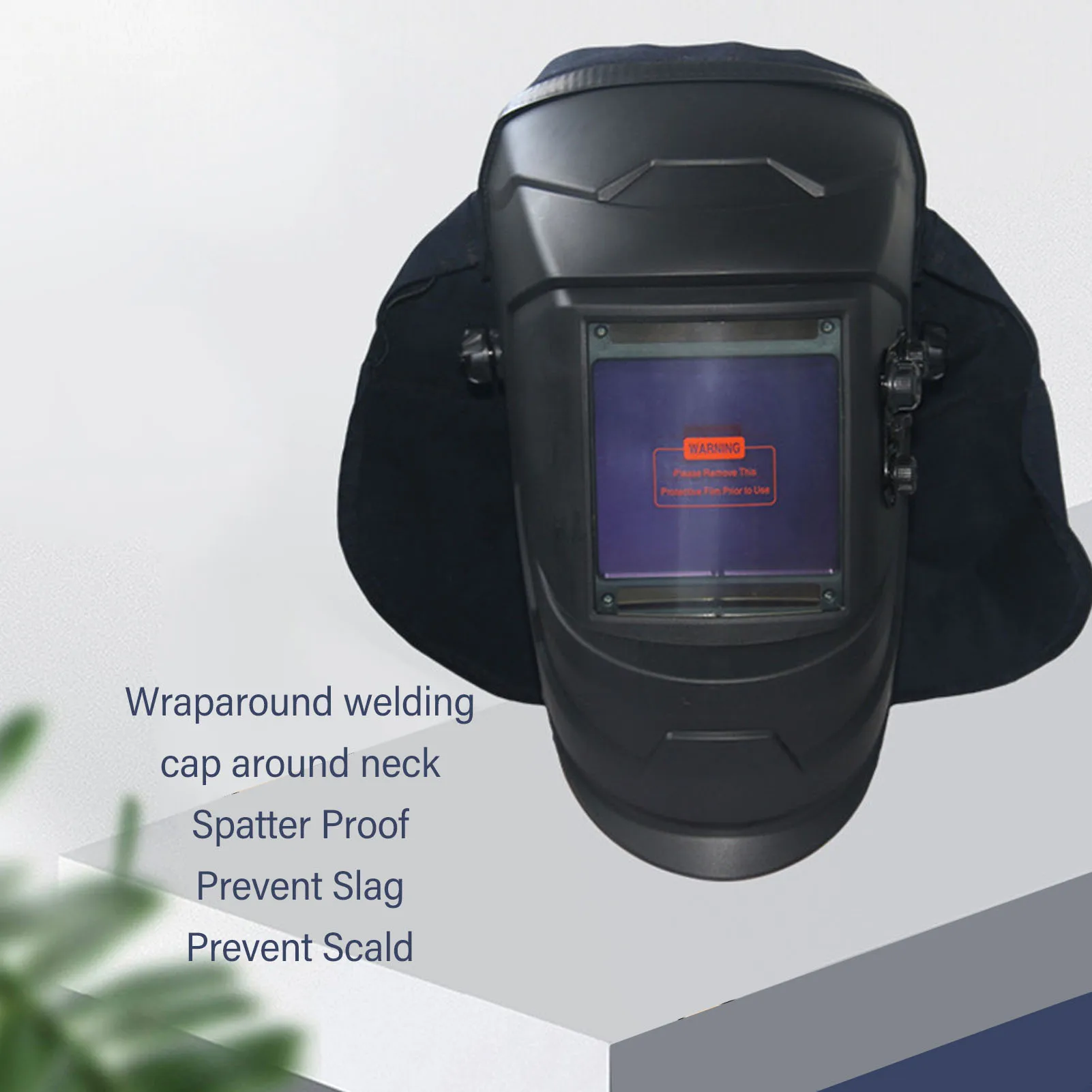 Welding Helmet Extended Protective Cover Welding Cap Flame Retardant Bib Anti-Scalding/Safe/Easy To Install/Durable