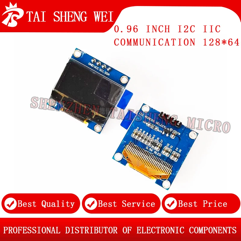1PCS Brand new LCD screen module 0.96 inch I2C IIC communication 128*64 OLED LCD screen module