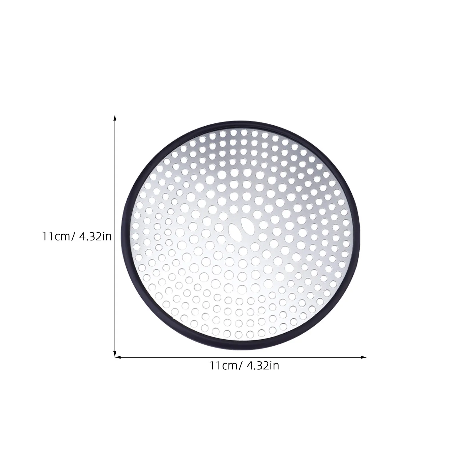 Stainless Steel Bathtub Drain Cover Suit for Bathroom Round Crescent Rust Proof Silicone Edge Hair Stopper Shower Drain