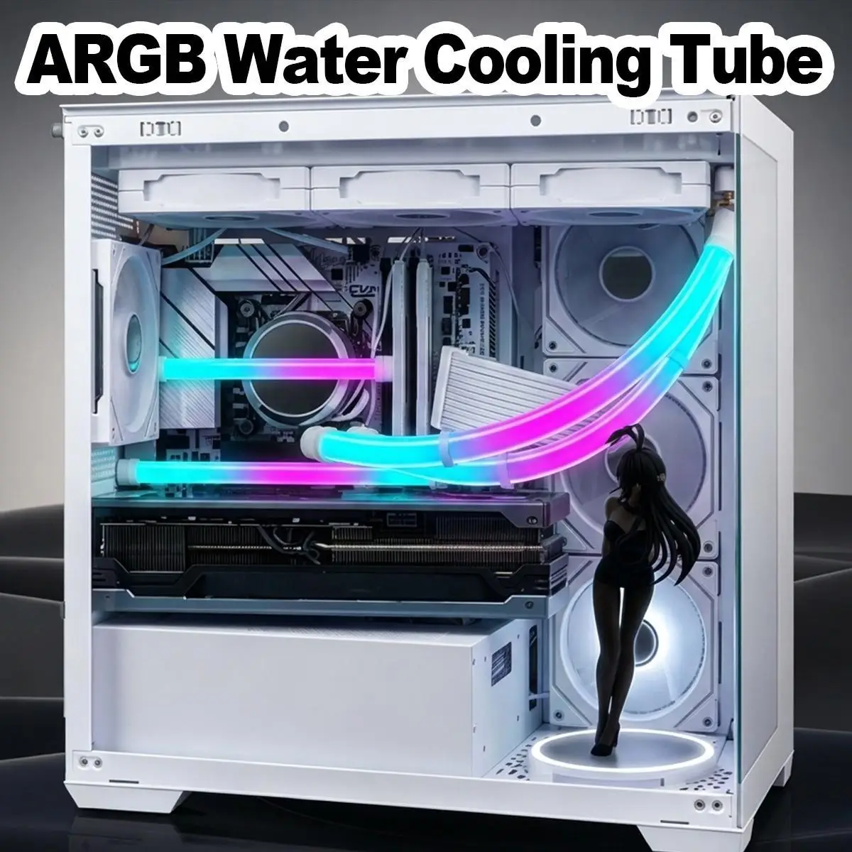 ARGB Water Cooling Neon Tubes Illuminate Hose 5V PC Led Strip Silicone Tubing For Led Strip Game Room Rgb Neon  PC Home Gift DIY