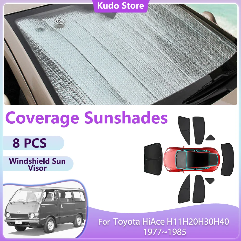 

Full Coverage Sunshades Shade for Toyota HiAce H11H20H30H40 1977~1985 Rear Side Windows Car Windshield Sun Visor Curtain .