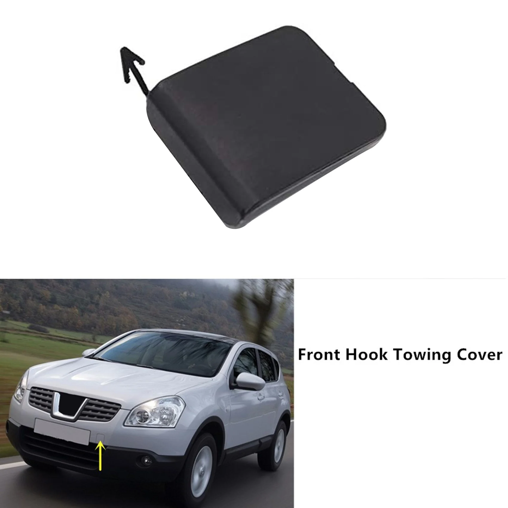 Front Bumper Towing Hook Cover Cap, Housing Lid Case para Nissan Qashqai 2008-2015, 622A0-JE20A