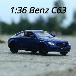 1:36 Mercedes-Benz C63 AMG Coupe Alloy Car Model Simulation Exquisite Die-cast Toy Vehicles Car Styling Pull Back Sport Car F1